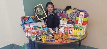 Grimshaw Third-Grader Helping Her Friends and Community