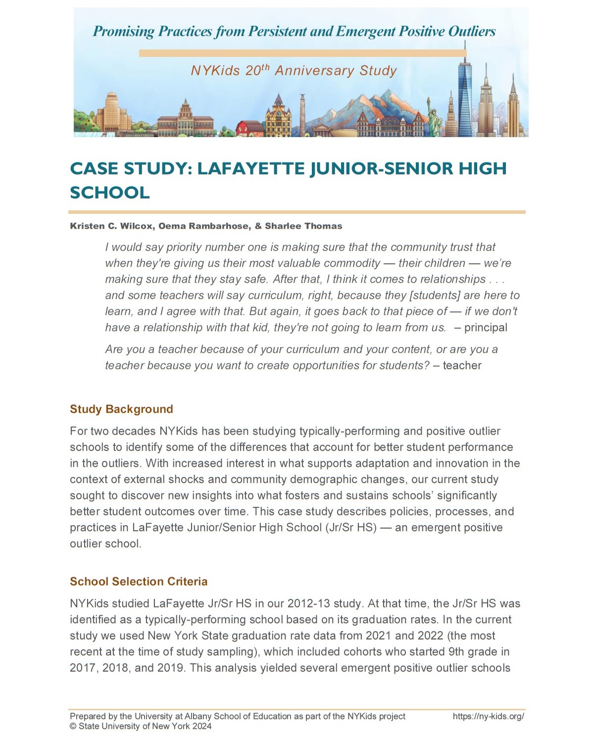 please click here to be taken to the full lafayette csd case study