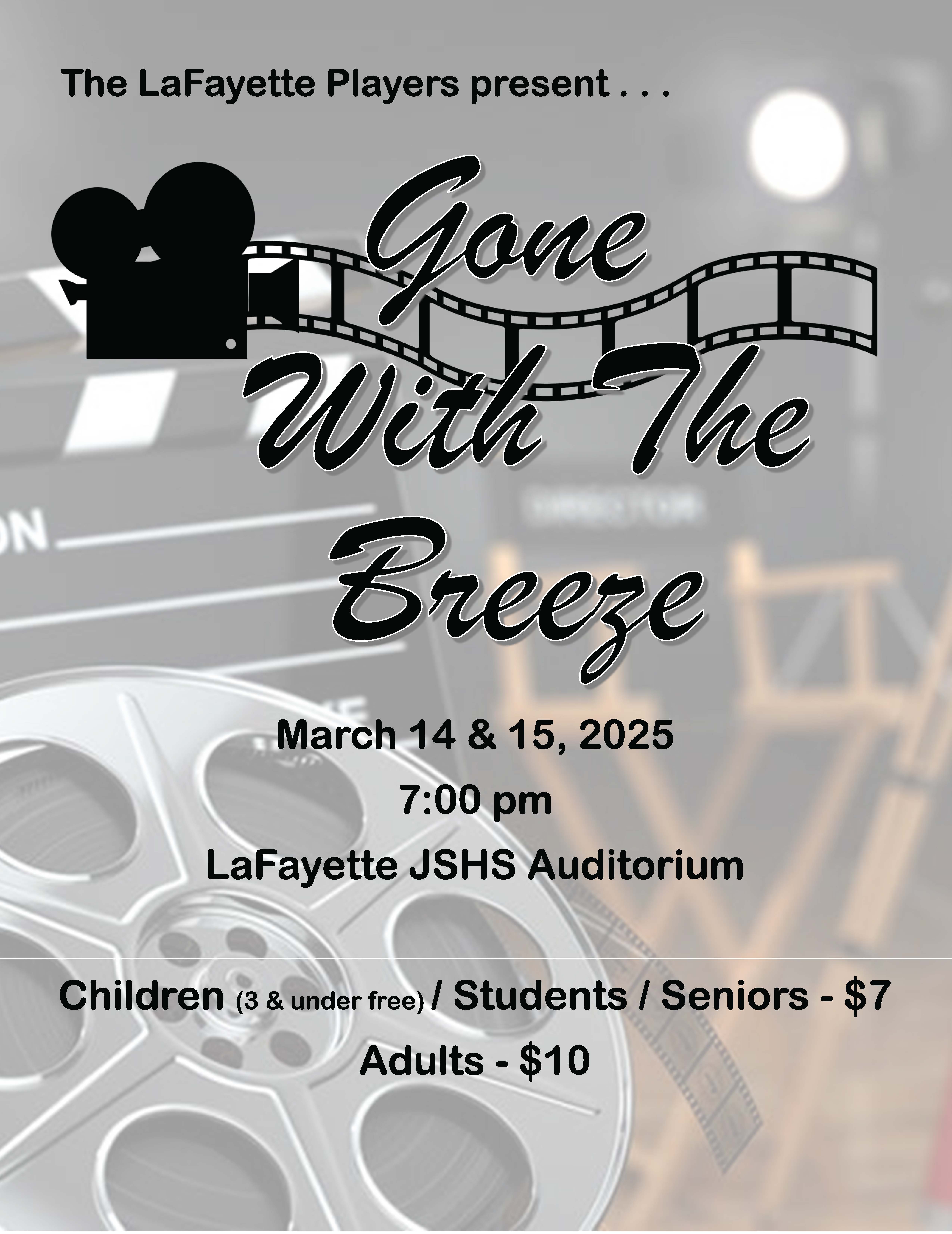 lafayette players present "gone with the breeze" march 14 & 15